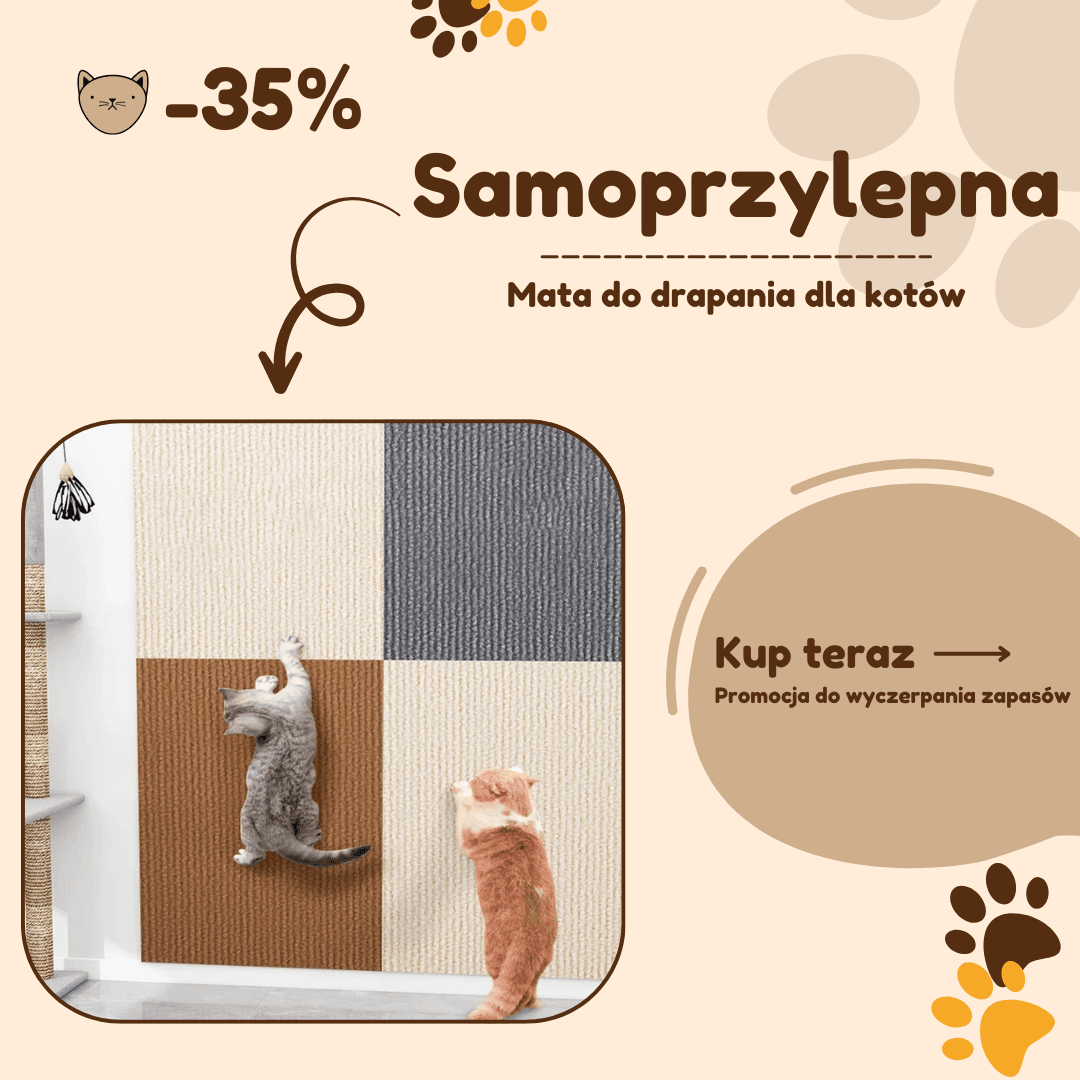 Samoprzylepna mata do drapania dla kotów